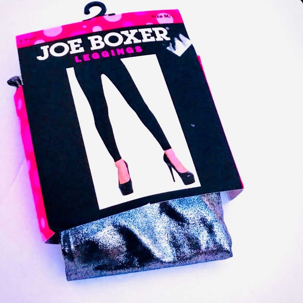 Vintage Joe Boxer Metallic Silver Leggings Retro NWT NEW Rare Deadstock
